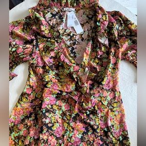 Topshop slip wrap dress